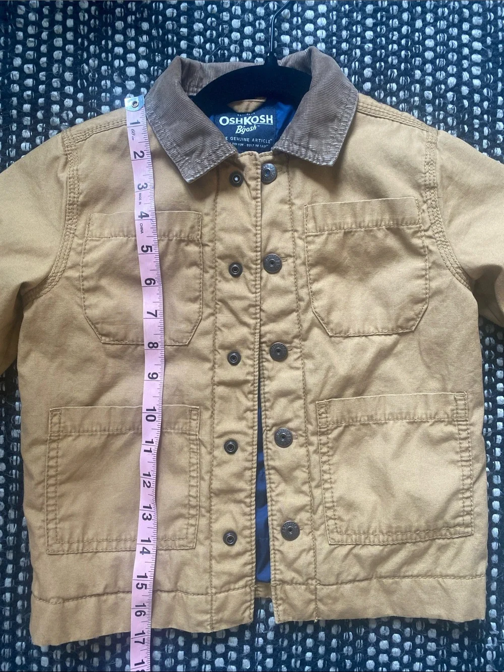OshKosh B'gosh Tan Jacket with Blue Lining